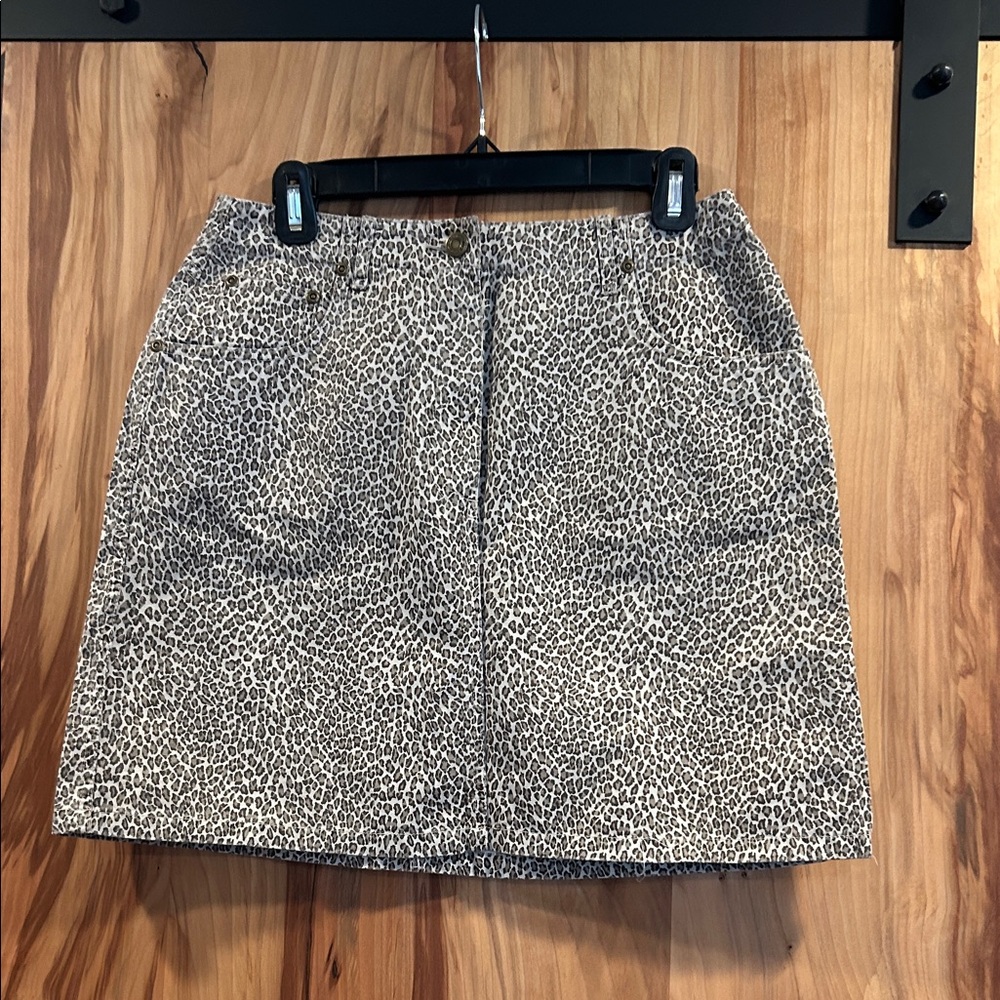 Liz Claiborne Leopard Print Mini Skirt